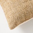 Colorblock Jute Pillow Cover
