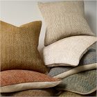 Two Tone Chunky Linen Pillow Cover
