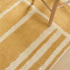 Washable Striped Blocks Rug