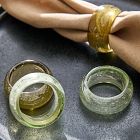 Glass Napkin Ring Sets