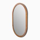 Frida Fluted Wood Wall Mirror