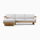 Anton Outdoor Teak 2-Piece Chaise Sectional (98")