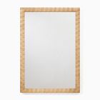 Cantilever Textured Wood Wall Mirror