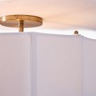 Fluted Linen Flush Mount Pendant (17")