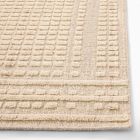 Loomed Grid Wool Rug Swatch