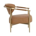 Ximena Vegan Leather Lounge Arm Chair