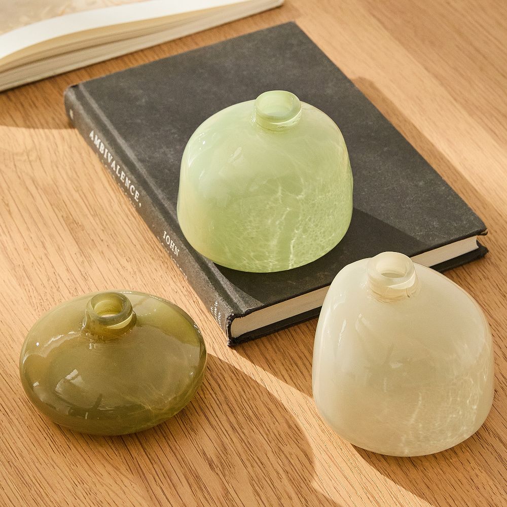 Set of 3 Glass Bud Vases