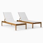 Open Box: Playa Outdoor Textilene Stacking Chaise Lounge {Set of 2)