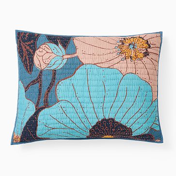 Poppy Floral Stitch Shams
