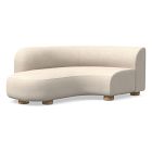 Chip & Dent: Laurent Left Arm Wedge Chaise, Yarn Dyed Boucle, Alabaster, Bld