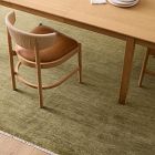 Hand-Knotted Solid Wool Rug