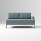 Open Box: Build Your Own Andes Sectional, Right- Arm 2 Seater Sofa - Performance Velvet Ocean, Blackened Brass