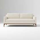 Open Box: Parker Sofa (77"), Bench Cushion - Performance Boucle Oatmeal, Cool Walnut