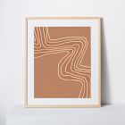 Élan Byrd Framed Print - Terracotta Wave