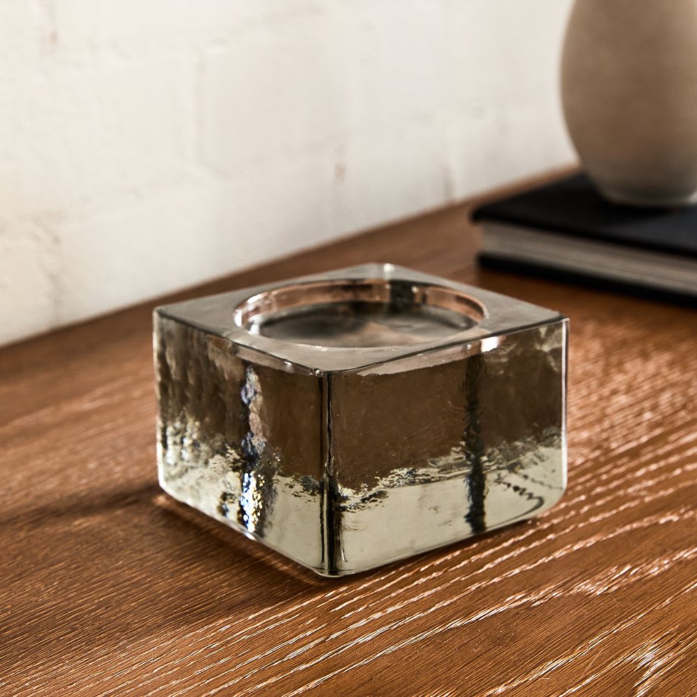 Cast Glass Pillar Holders - Pillar Holder, 2.5 Inches