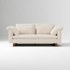 Open Box: Harmony Sofa (76"), Bench Cushion - Performance Basket Slub Sand, Walnut