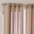 Open Box: European Flax Linen Grommet Light Filtering Curtain (48"W x 108"L) - Sandstone Melange