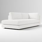 Open Box: Haven Left-Arm Bumper Chaise - Performance Washed Canvas White