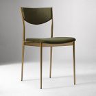 Open Box: Alessio Dining Chair - Deluxe Velvet Juniper, Champagne Bronze