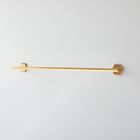 Open Box: Hexagon Shaped Bath Hardware, 18" Towel Bar, Antique Brass