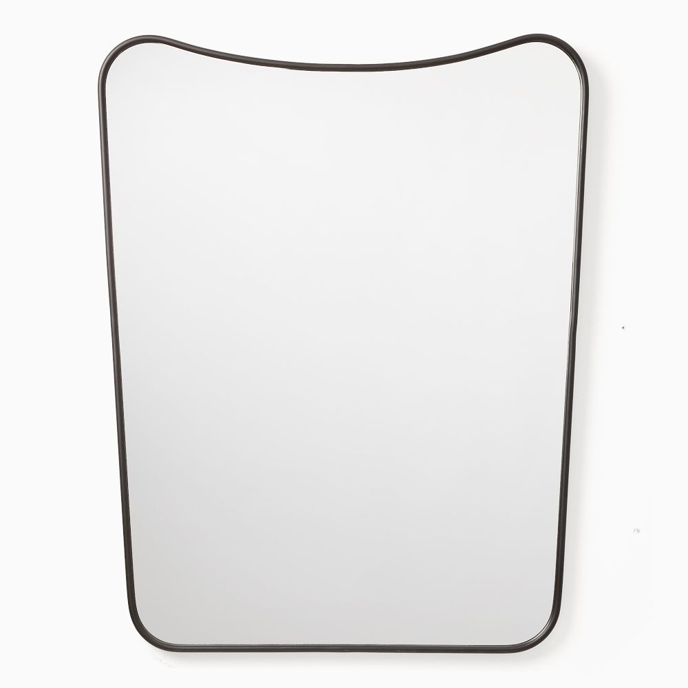 Lance Metal Wall Mirror - Dark Bronze, 32x41