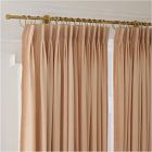 Open Box: Pleated European Flax Linen Light Filtering Curtain (48"W x 96"L) - Sandalwood