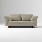 Harmony Multi-Seat Sofa, 76", Dark Walnut, Performance Distressed Velvet Dune