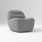 Open Box: Jupiter Swivel Chair - Performance Distressed Velvet Pewter