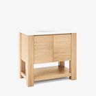 Open Box: Graham Single 36" Bath Vanity, Blonde, White Quartz Top