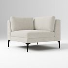 Open Box: Build Your Own Andes Sectional, Corner - Performance Distressed Velvet Frost Gray, Dark Pewter