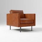 Open Box: Axel Leather Chair - Saddle Leather Nut, Burnished Bronze