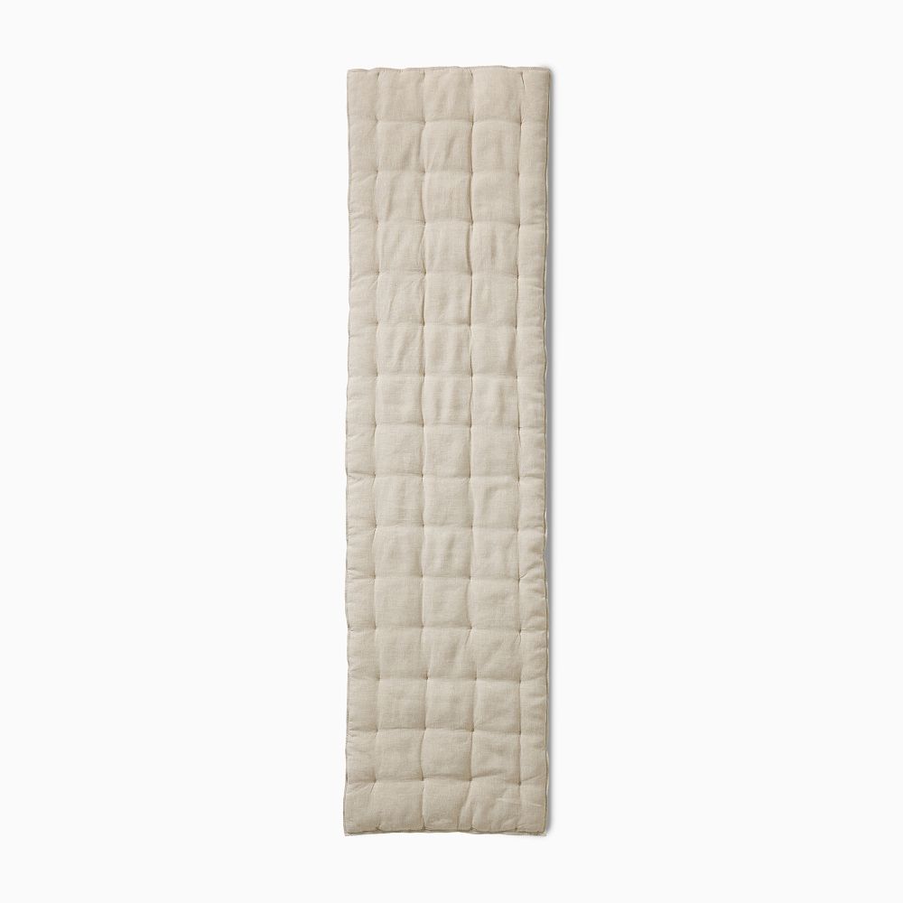 Reversible Quilted Sofa Overlay - 84x23, Natural