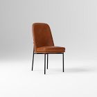 Open Box: Jack Metal Frame High Back Dining Chair - Leather Saddle, Dark Bronze