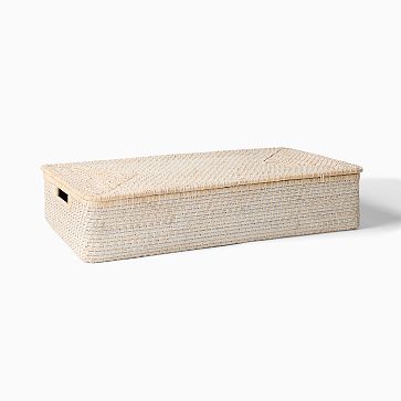 Lidded Underbed Basket - 32"W x 6.5"H