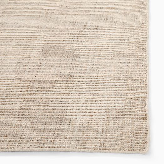 Amina Wool Rug - Hand Loomed Elegance in Alabaster | West Elm