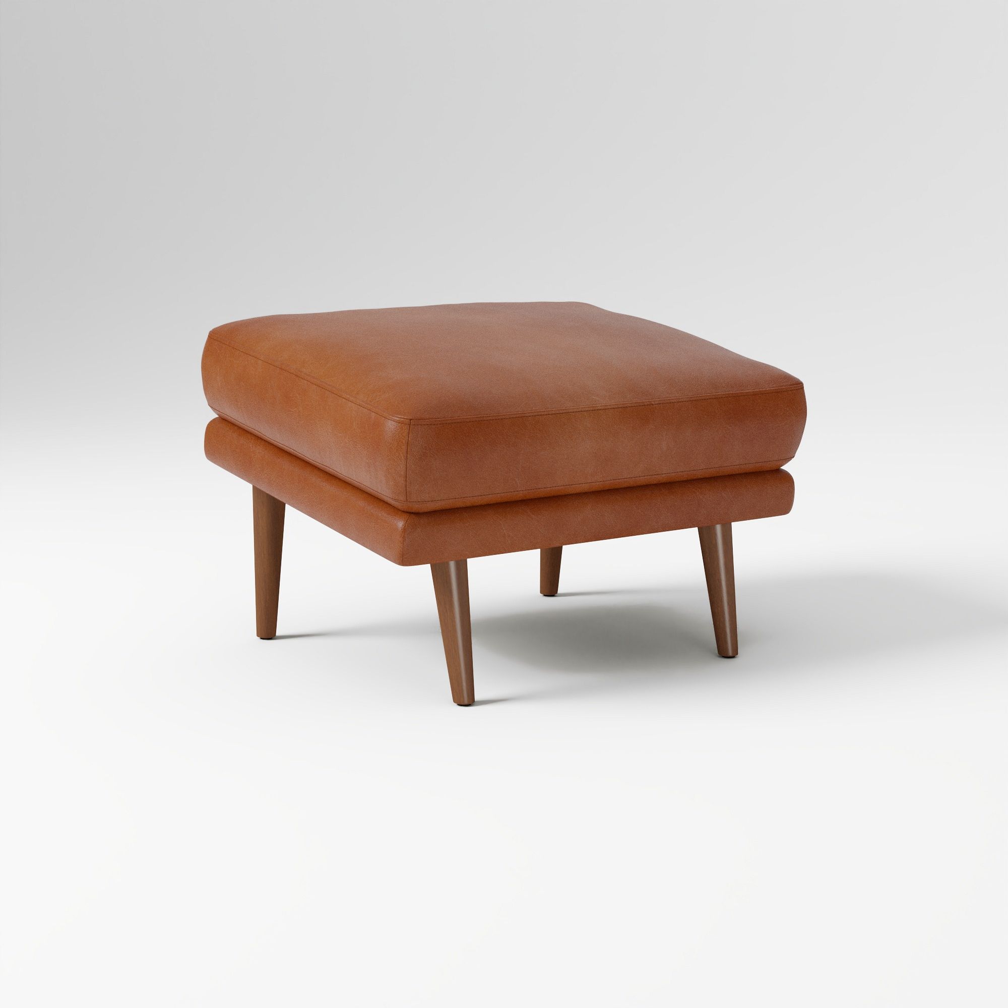 Lucia Leather Ottoman