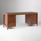 Hughes Desk with File Cabinets (68") &amp; Tall Bookcase (34") Set