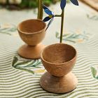 Easter Wooden Floral Egg Cups (Set of 2)