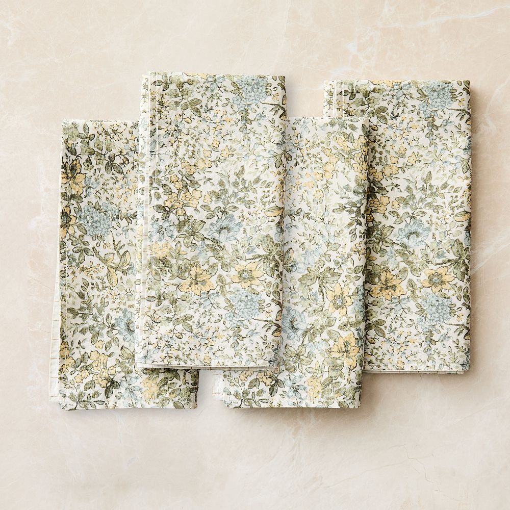 Frankie Floral Napkin Sets - Green set of 4