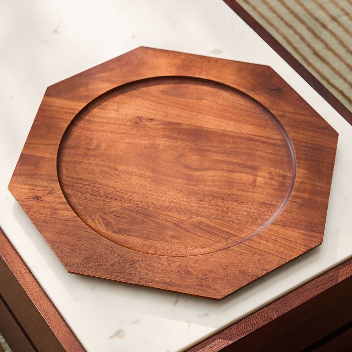 Acacia Wood Trays, Handcrafted Walnut | West Elm