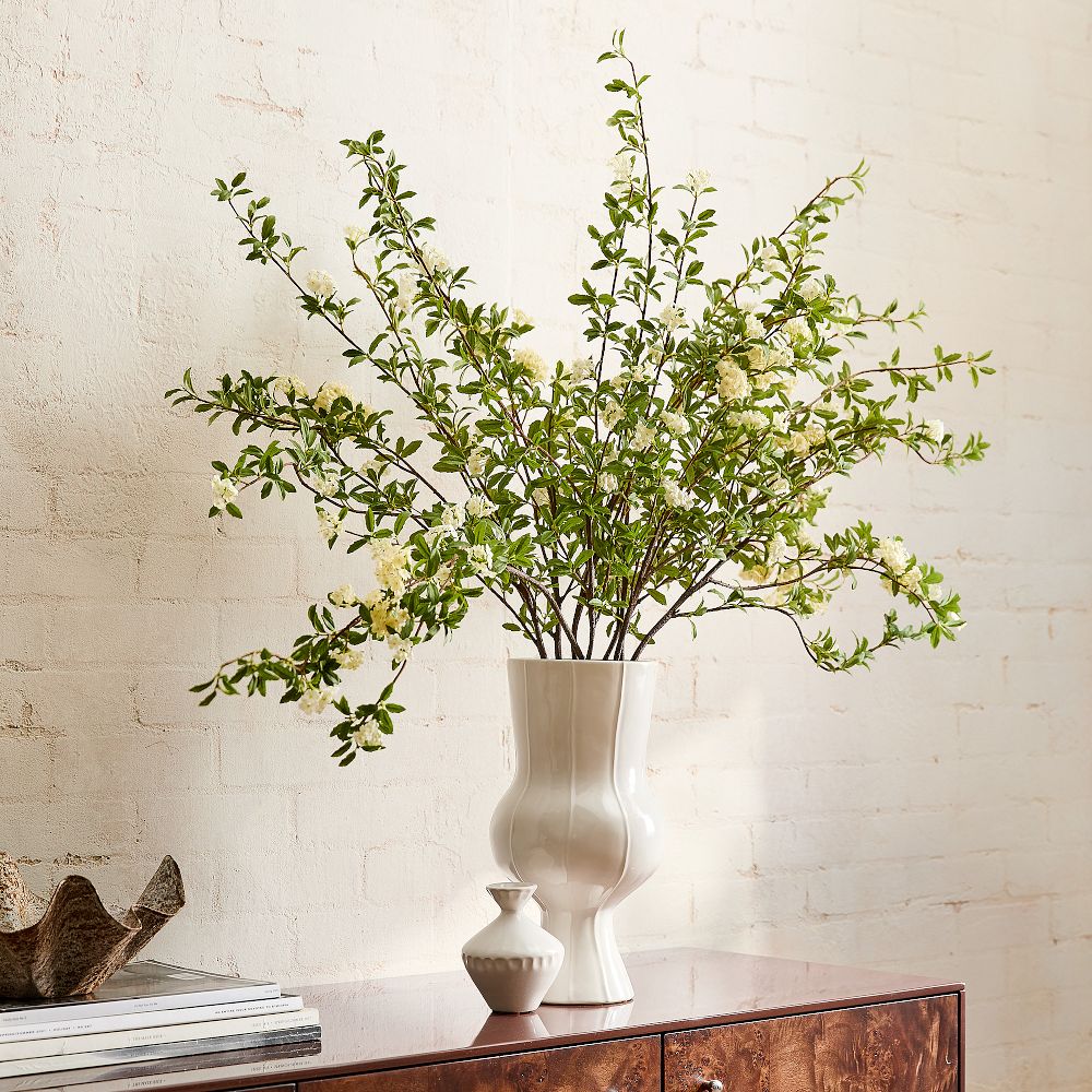 Faux White Blossom Bundle Decor | West Elm