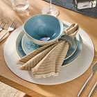 Heathered Easy-Care Round Placemat Sets
