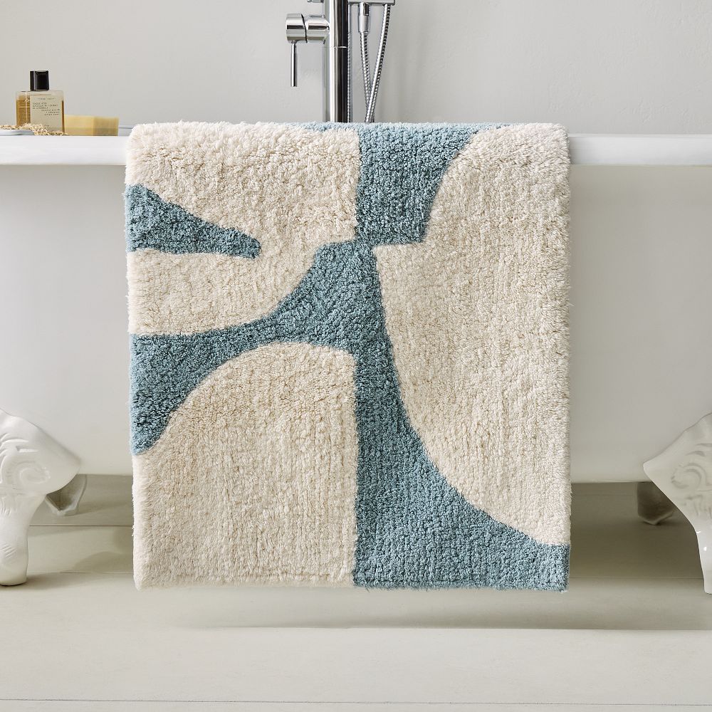Brook Bath Mat - 20x34, Mist Blue