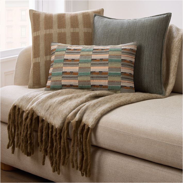West Elm Brick Grid Pillow Cover