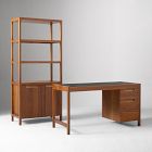 Hughes Desk with File Cabinet (56") &amp; Tall Bookcase (34") Set