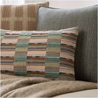 Modern Crewel Blocks Pillow Cover &amp; Throw Set
