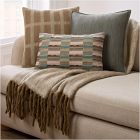 Modern Crewel Blocks Pillow Cover &amp; Throw Set