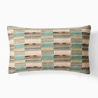 Modern Crewel Blocks Pillow Cover &amp; Throw Set
