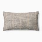 Wool Striped Grid Lumbar Pillow Cover