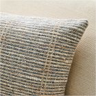 Wool Striped Grid Lumbar Pillow Cover